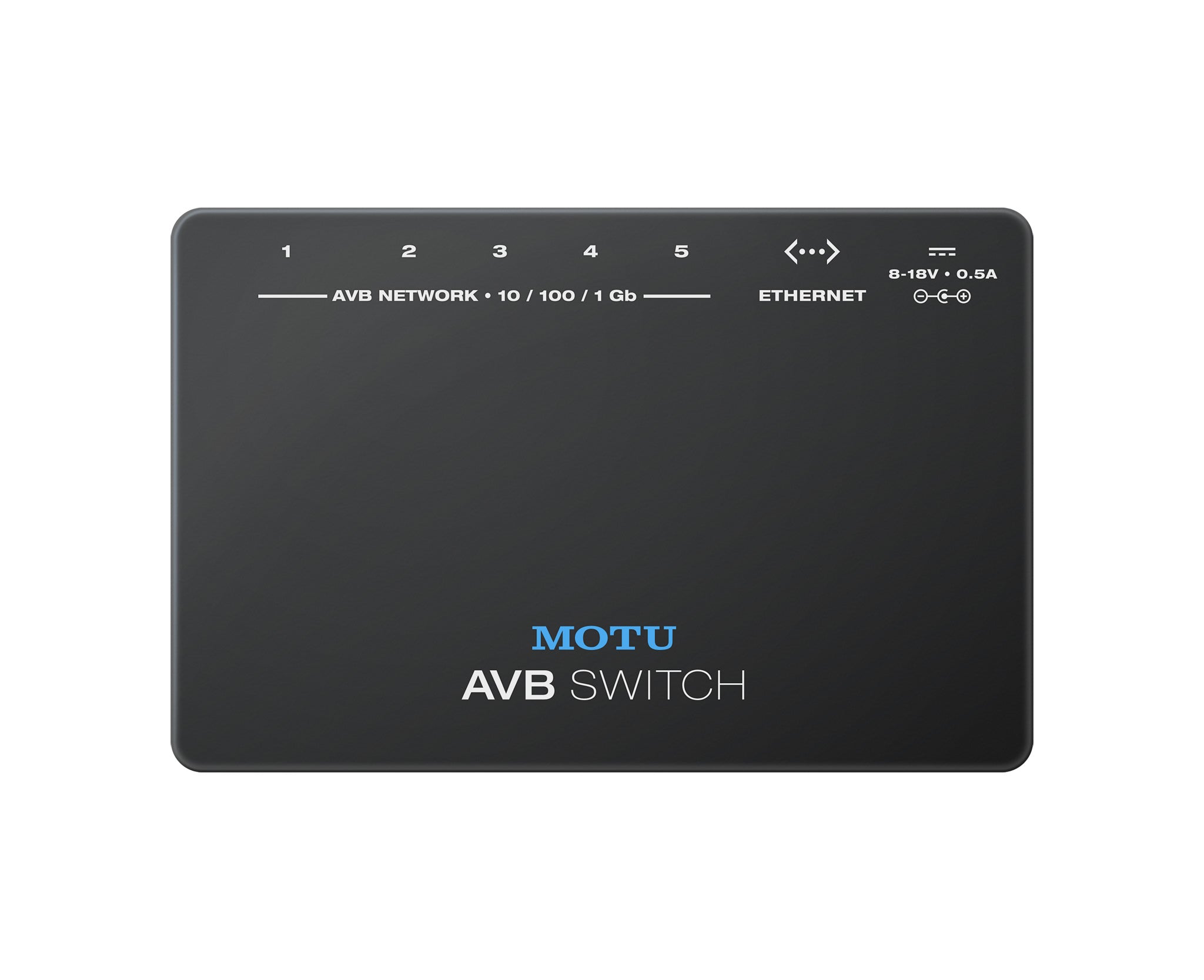 MOTU AVB Switch six‑port AVB Ethernet switch