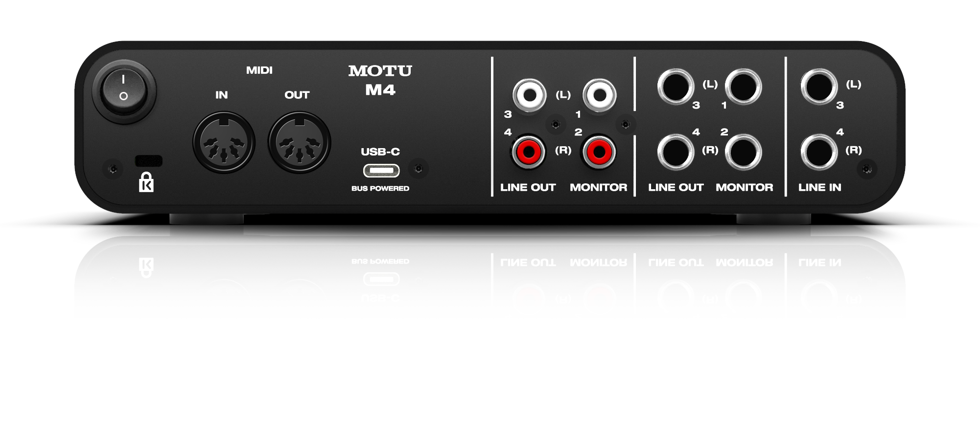 MOTU 4×4 USB interface with studio‑quality sound