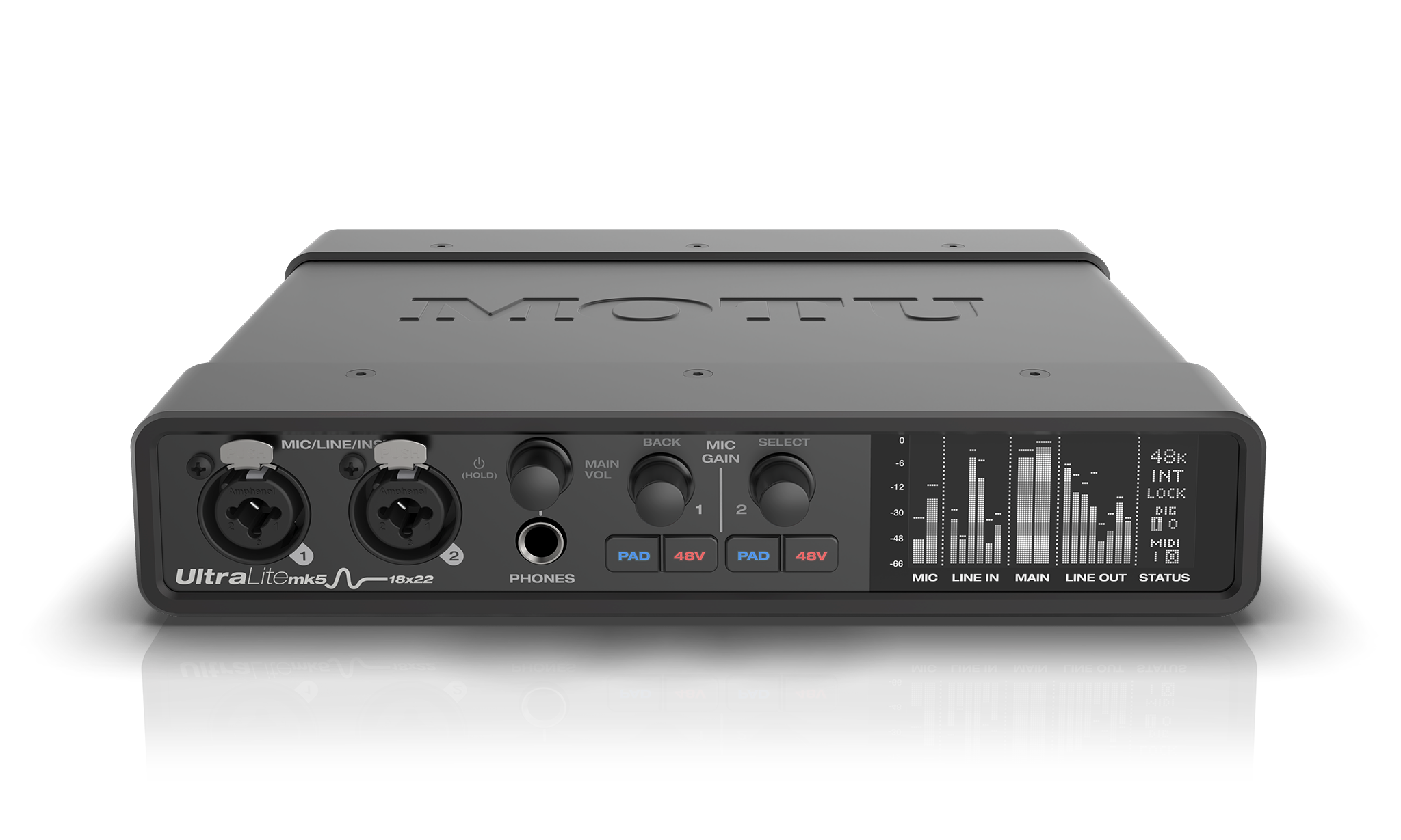MOTU 18×22 USB interface with DSP mix & FX