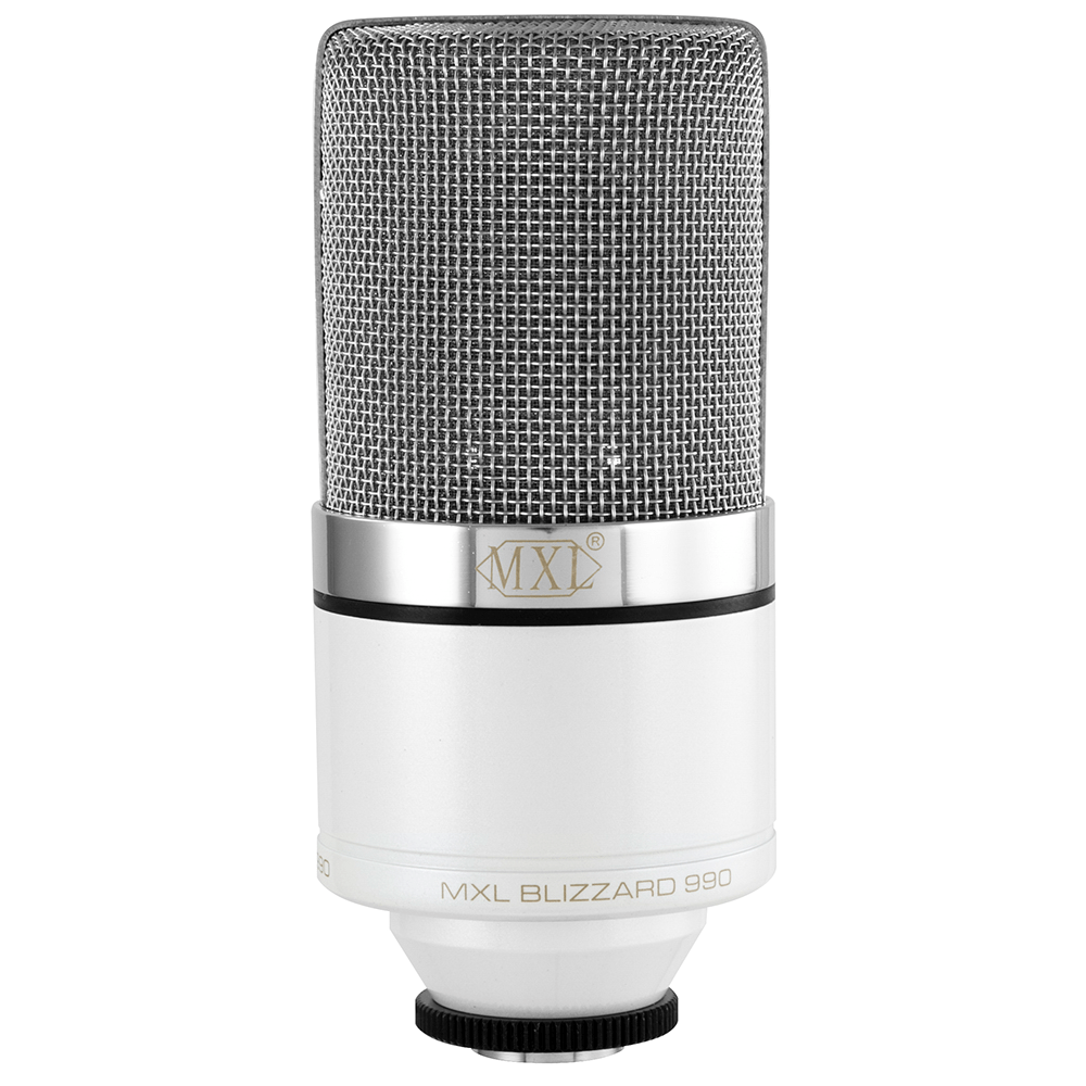MXL 990 Vocal Condenser Microphone Pack w/ Blue Led (White) - Innovative Music