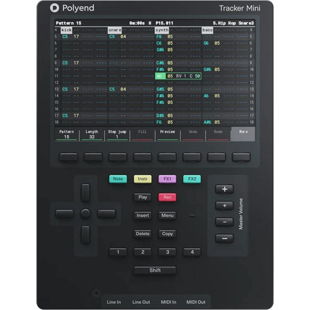 Polyend Tracker Mini Portable Standalone Audio Workstation w/ Battery & Mic - Innovative Music
