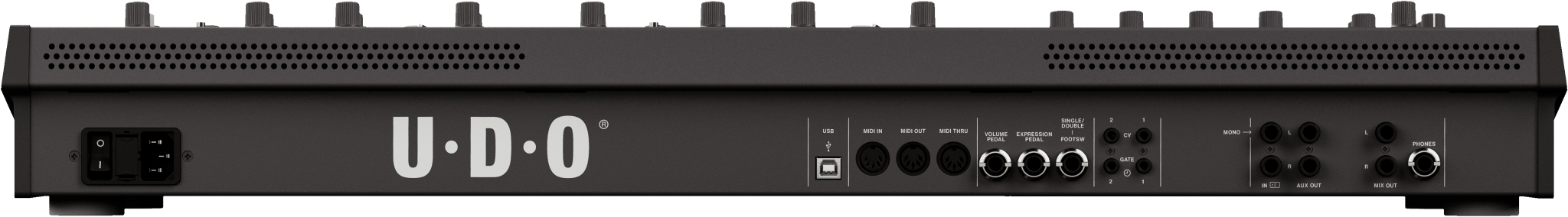 UDO Audio DMNO 8 - Voice Polyphonic 2 - Part Multitimbral Hybrid Analog Synth (Black) - Sound Distribution - Innovative Music