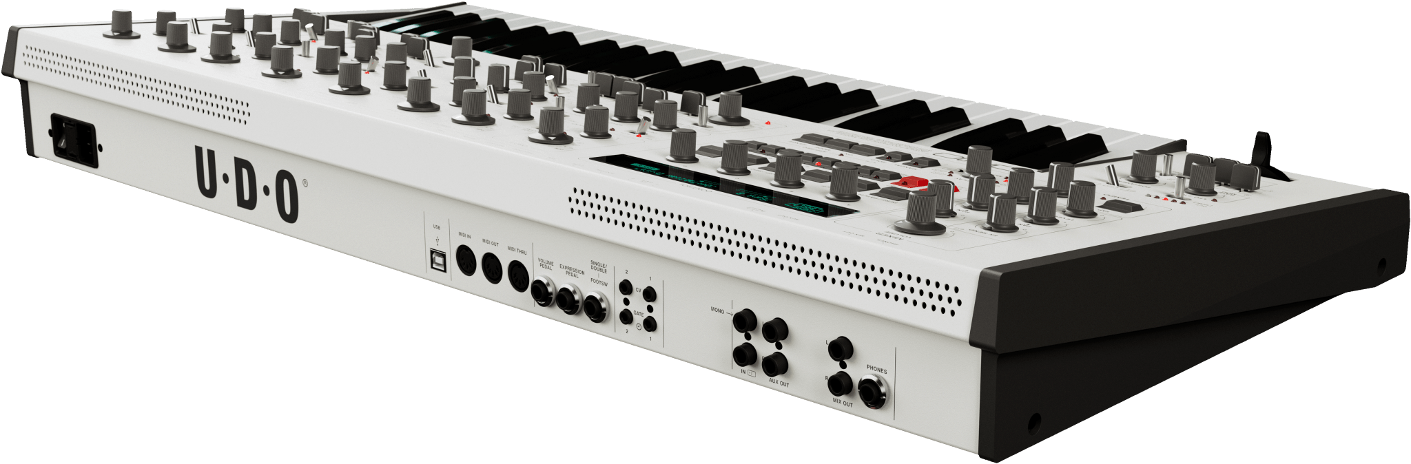 UDO Audio DMNO 8 - Voice Polyphonic 2 - Part Multitimbral Hybrid Analog Synth (White) - Sound Distribution - Innovative Music